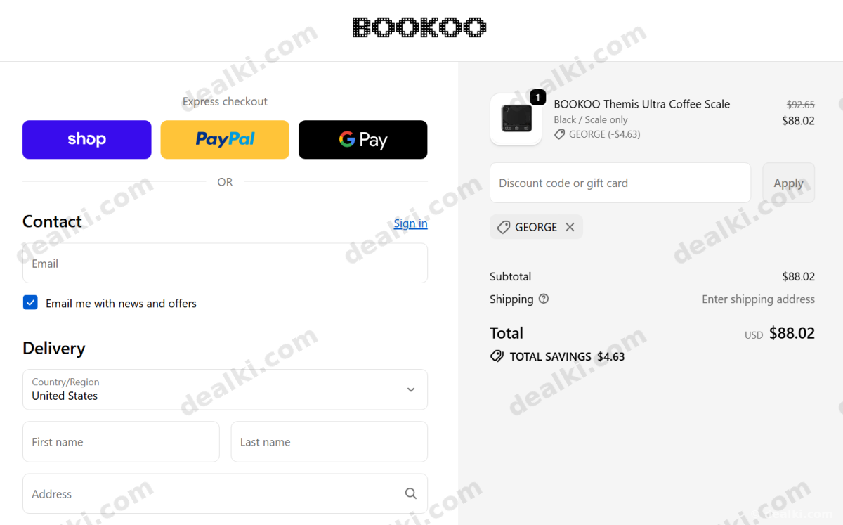 Where to enter BooKoo coupon code at checkout