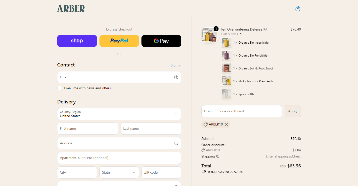 Click to view proof and visit Arber Where to enter Arber coupon code at checkout